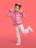 Nautinati Girls Relaxed Fit Peter Pan Collar Bow Argyle Knit Sweater