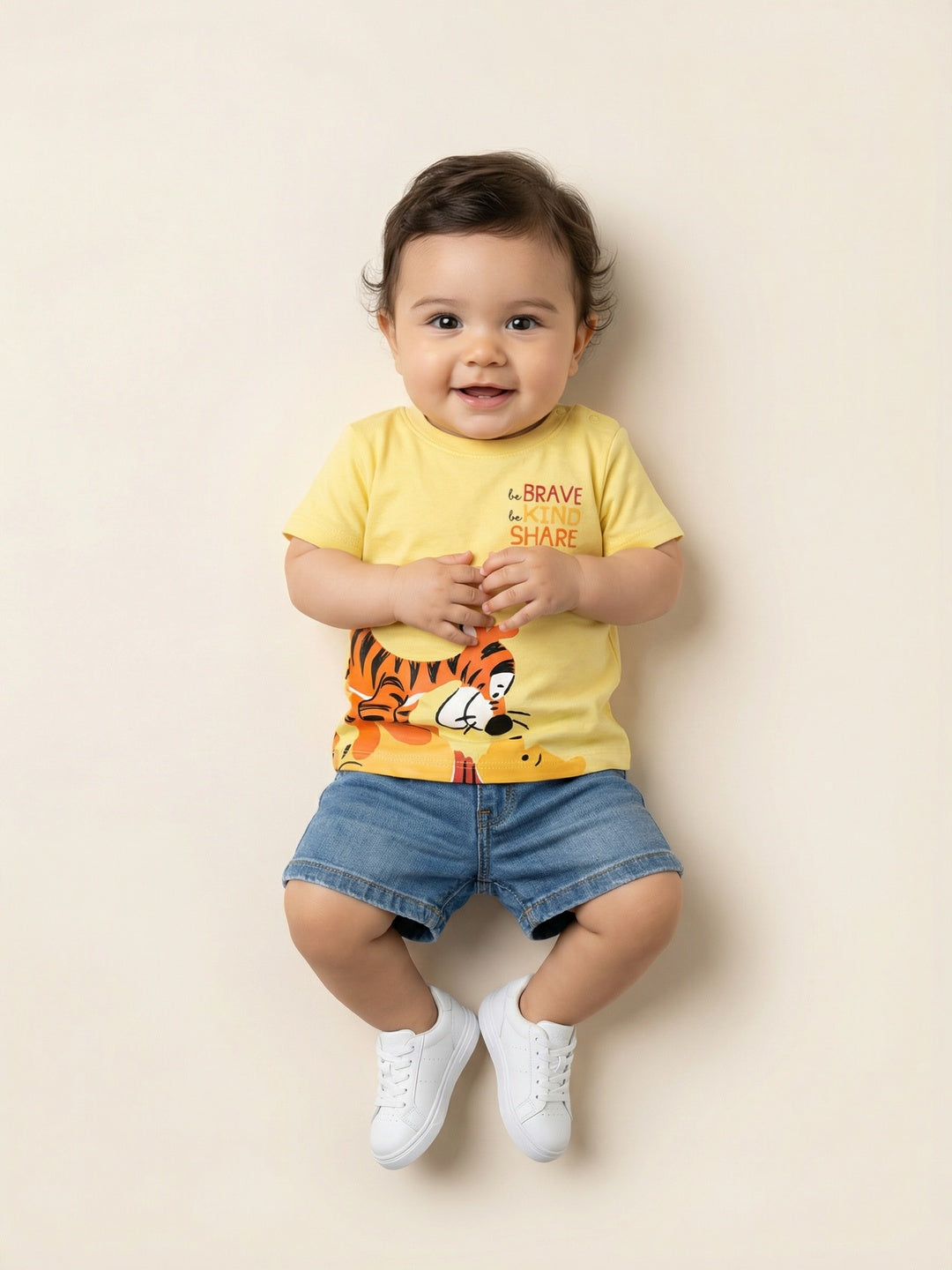 Nautinati Baby Boys' 100% Cotton Pack of 2 Disney Winnie the Pooh All-over & Placement Print T-shirts