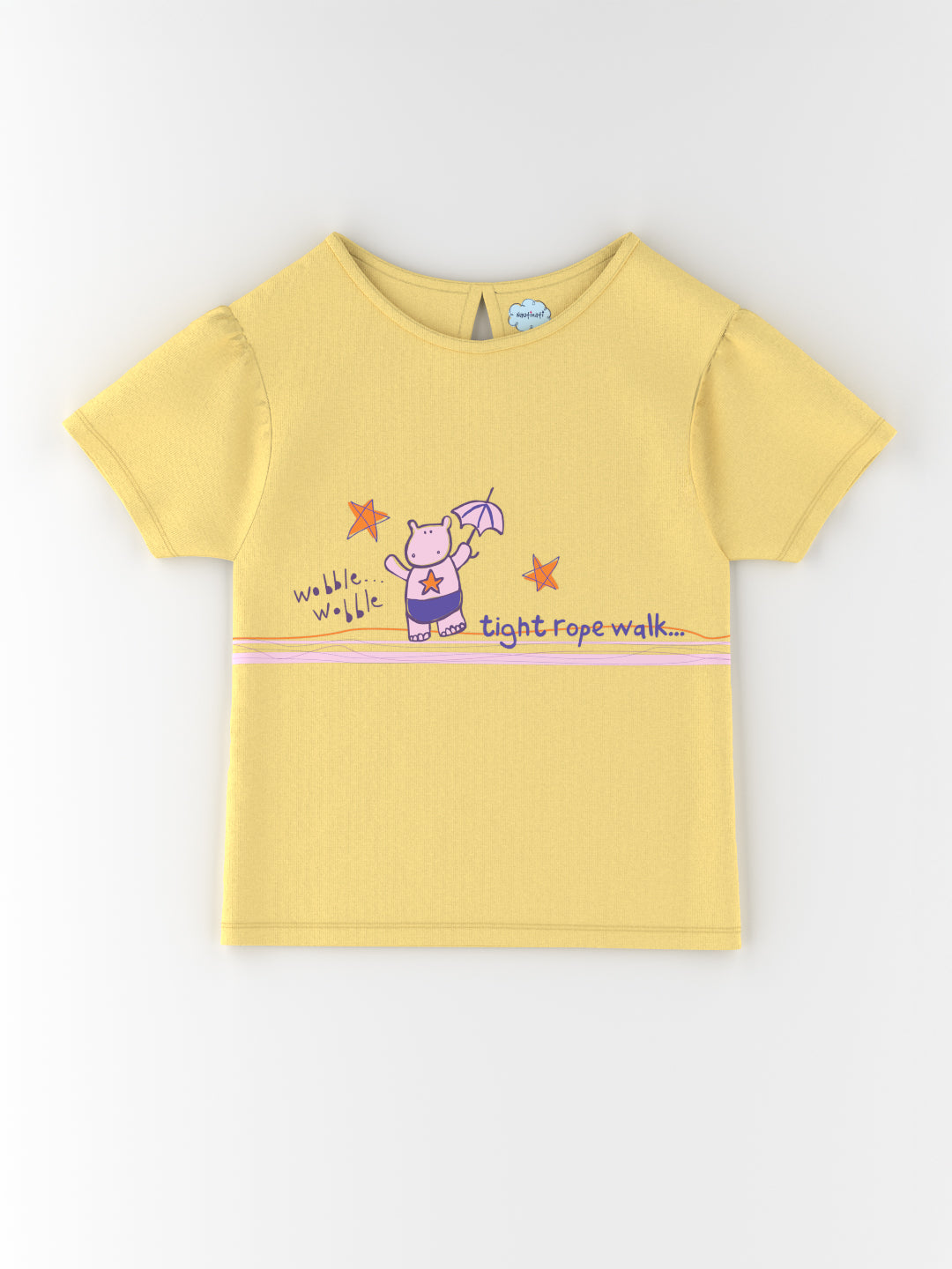 Nautinati Cotton Pack of 2 T-shirts for Girls
