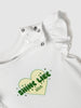 Nautinati Oraganza Green Bow Skirt With White Top Set for Girls