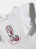 Nautinati Girls' Cotton Top and Mesh Skirt Set| Pigment Print | Age 0 - 2 Years