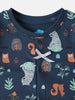 Nautinati Infants Interlock Cotton Forest Print Pack of 2 Sleepsuit