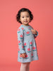 Nautinati Baby Girls Floral Knit A-Line Round Neck Frock