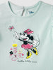 Nautinati Infant Girls' Cotton Minnie Mouse Printed Top and Striped Pants