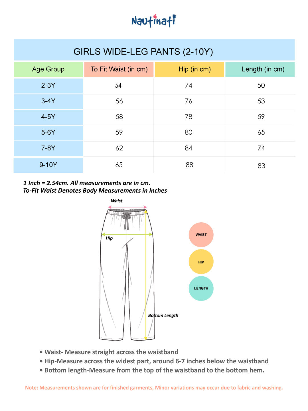 Nautinati Girls' 100% Cotton Solid Loose Fit Paperbag High-waist Wide-leg Pants with Belt