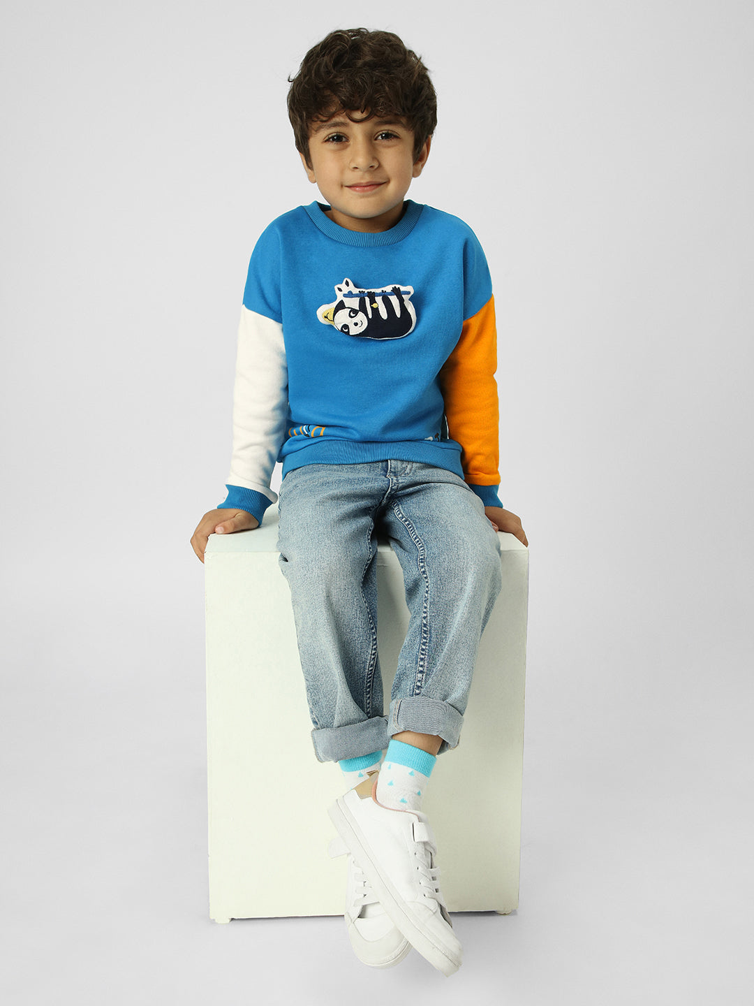 Boys Interactive & Playful Animal-Themed Applique Sweatshirt