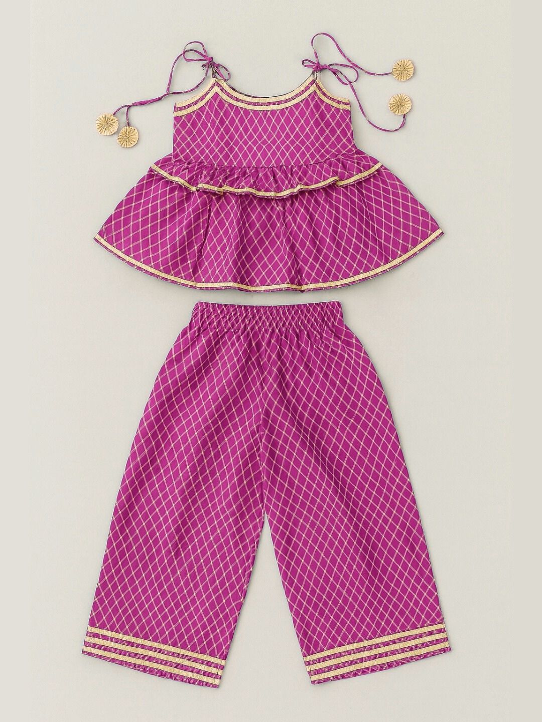 Nautinati Girls' Cotton Ethnic Festive Set | Age 2-10 Years