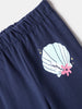 Nautinati Pack of 2 Yellow Striped and White Printed Leggings for Girls