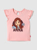 Nautinati Pink & Blue Frozen Print T-shirts for Girls