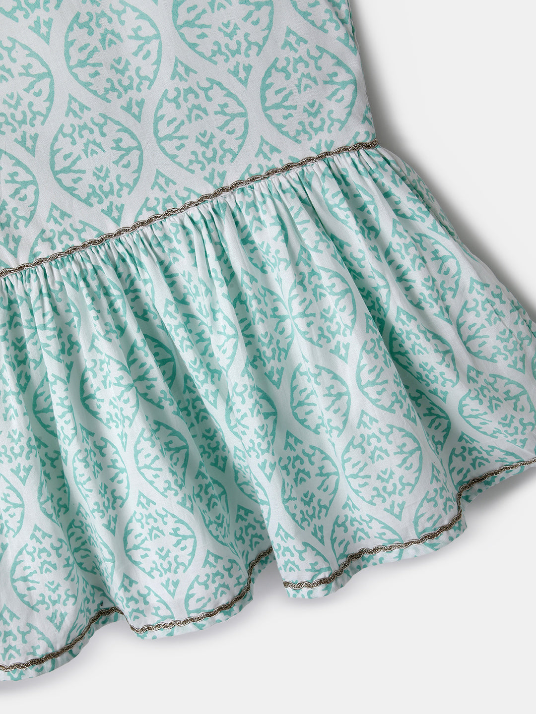 Nautinati Girls Ethnic Top & Bottom Set | Pack of 1 | 5-6Y