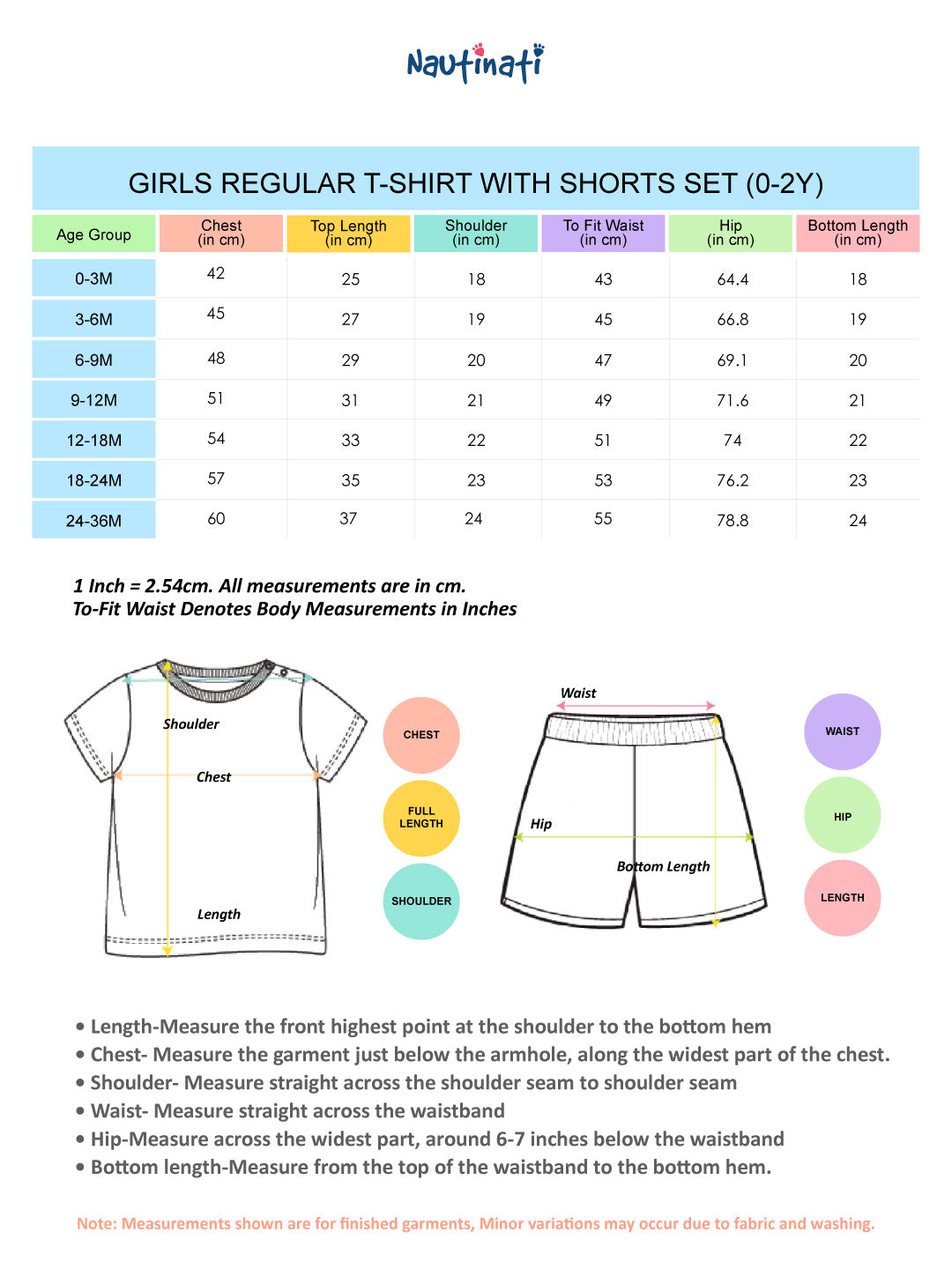 Nautinati Baby Girls Playful Printed Regular Fit Round Neck T-shirt and Shorts Clothing Set