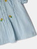 Nautinati Embroidered Blue Top and White Shorts Set for Girls