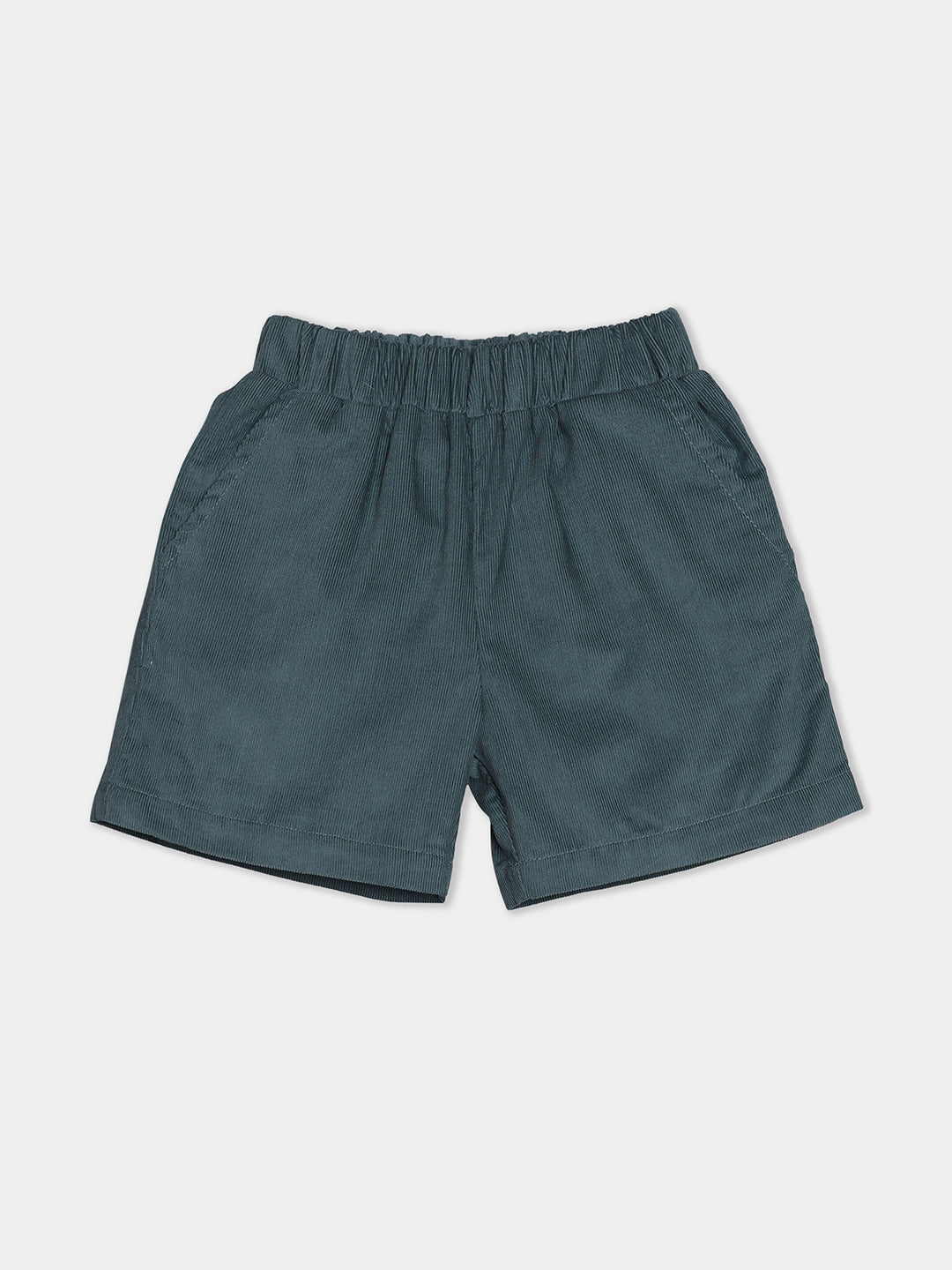 Nautinati Green Shorts With Yellow Chequered Shirt Set For Boys