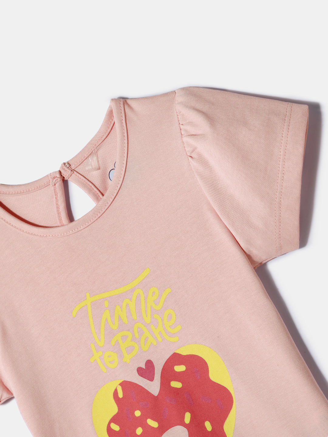 Nautinati Girls' Cotton Tops | Pack of 3 | Printed and Striped| Age 0 - 2 Years