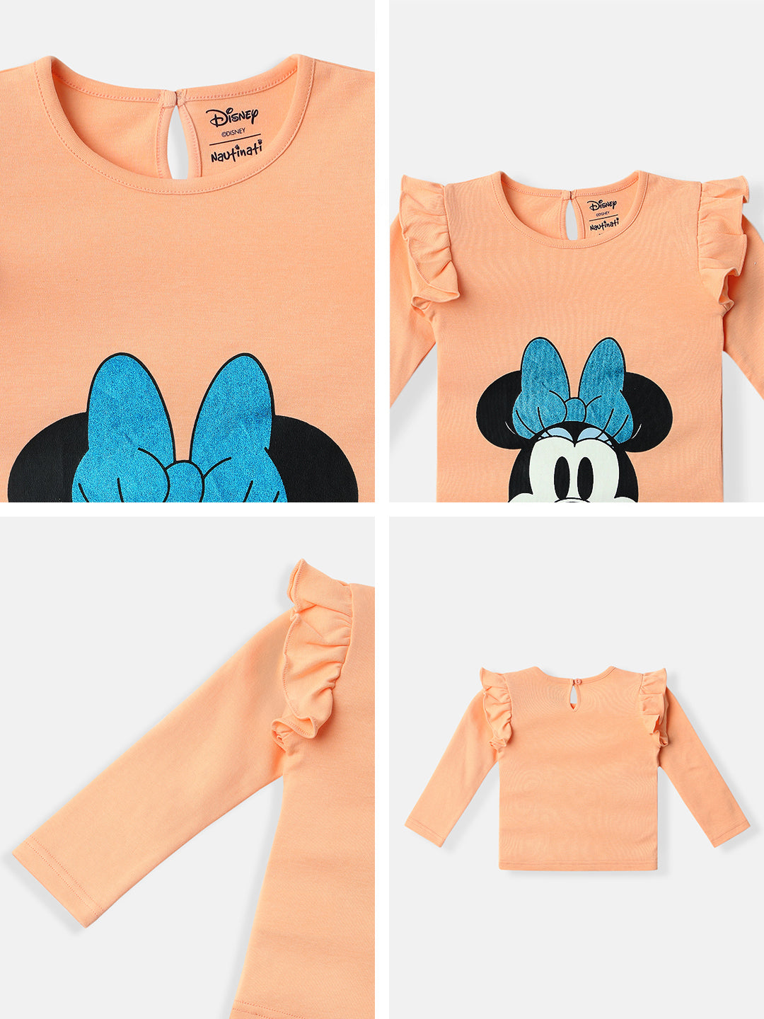 Nautinati Infants Cotton Mickey Mouse Print T-shirt