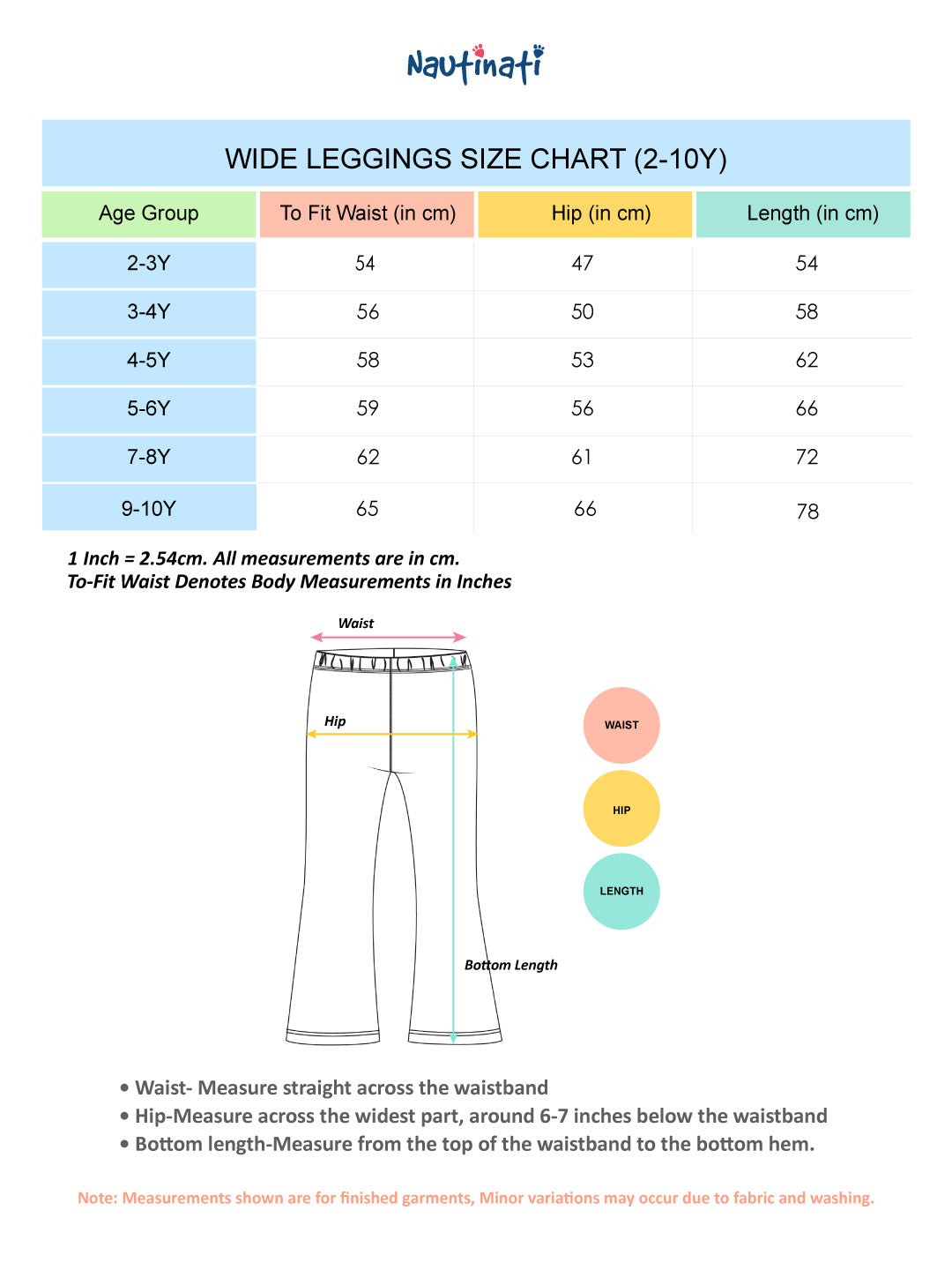 Nautinati Girls' 100% Cotton Pack of 2 Flared Fit Solid Essentials Leggings