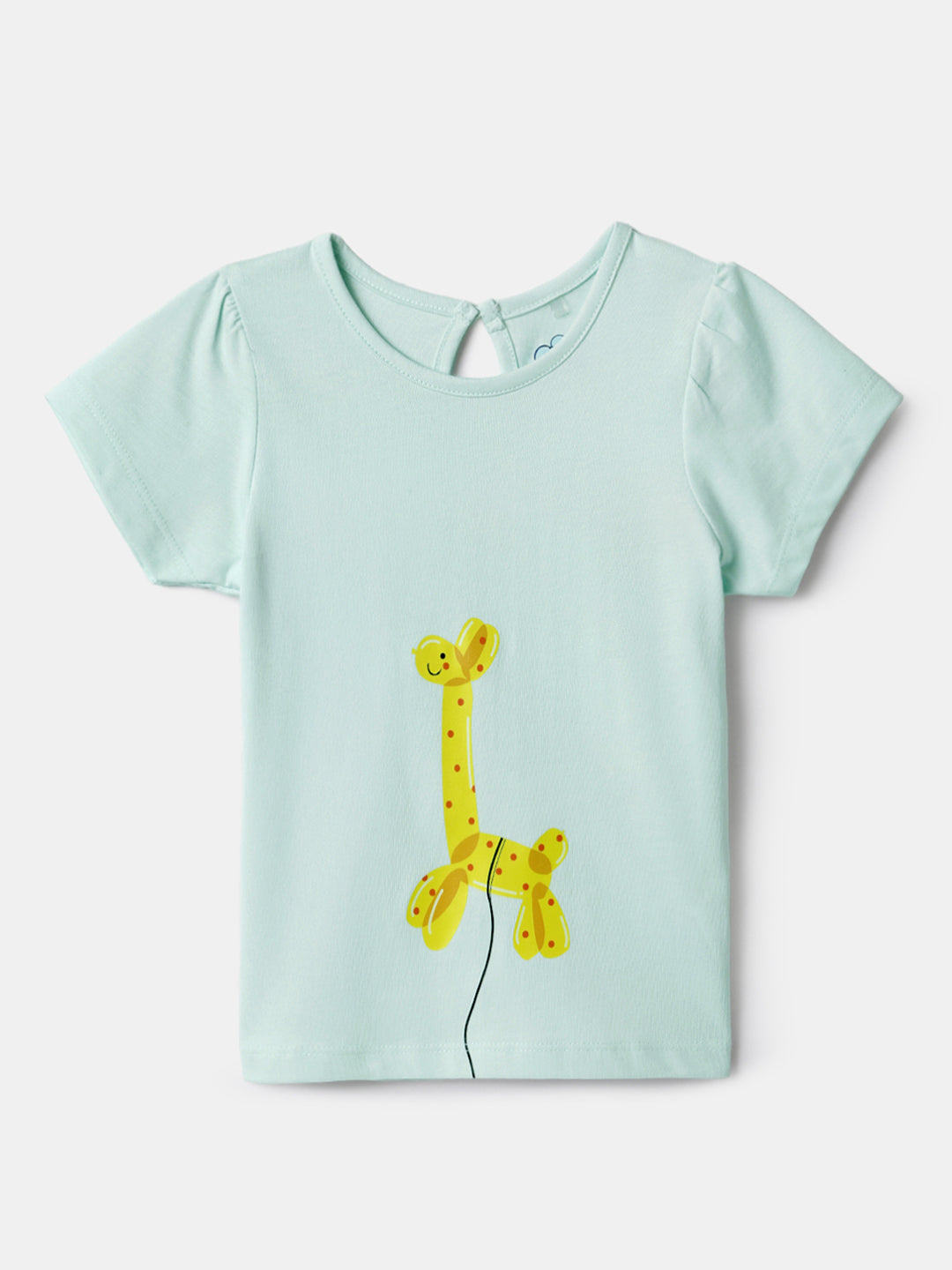 Nautinati Pack of 2 Off-white and Blue Printed Tops for Girls