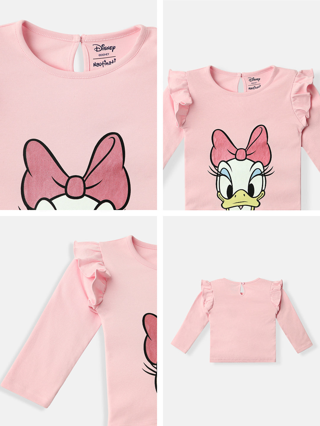 Nautinati Infants Cotton Daisy Duck Glitter Print T-shirt