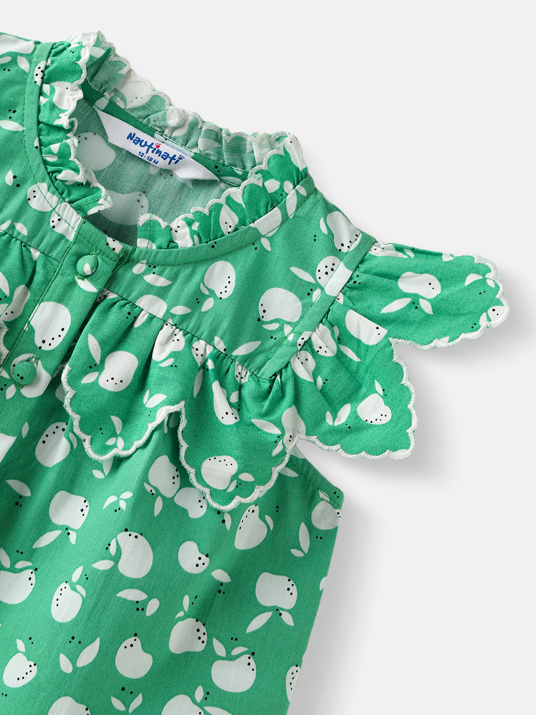 Nautinati Girls' Floral Printed Short Sleeves Top with Solid Shorts