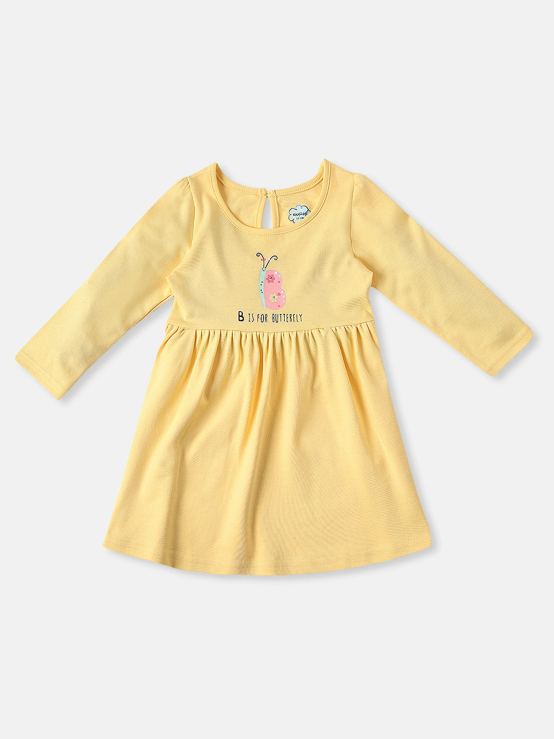 Nautinati Infants Alphabet Print Soft Cotton Pack of 2 Dresses