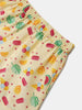 Nautinati Yellow Printed Top and Shorts Set for Girls