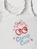 Nautinati Pink & White Graphic Printed T-shirts and Chequered Shorts for Infant Girls