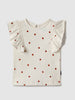 Nautinati Pack of 2 White & Red Printed Tops for Girls