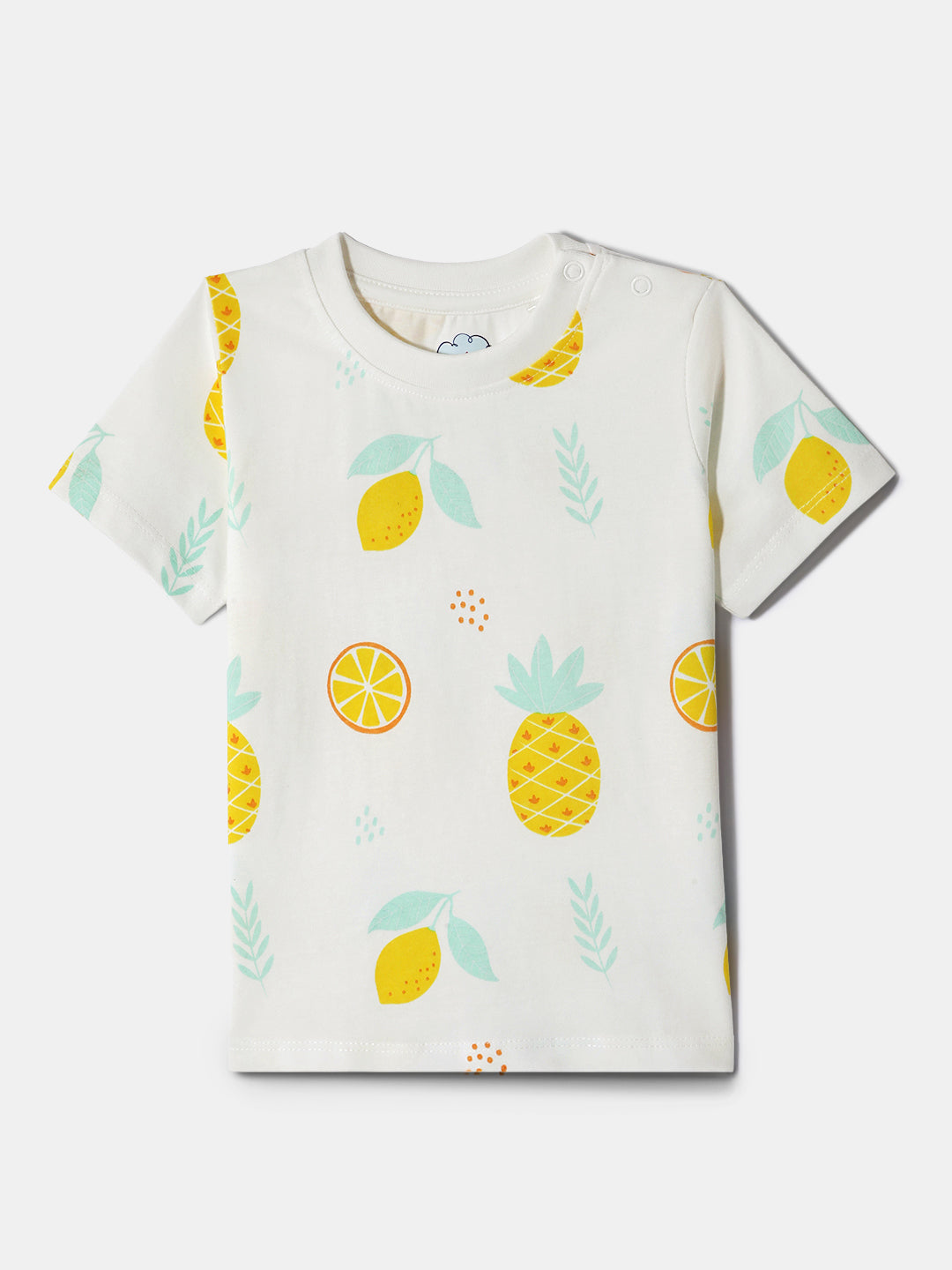 Nautinati Girls' Cotton Tops | Pack of 3 | Age 0 - 2 Years