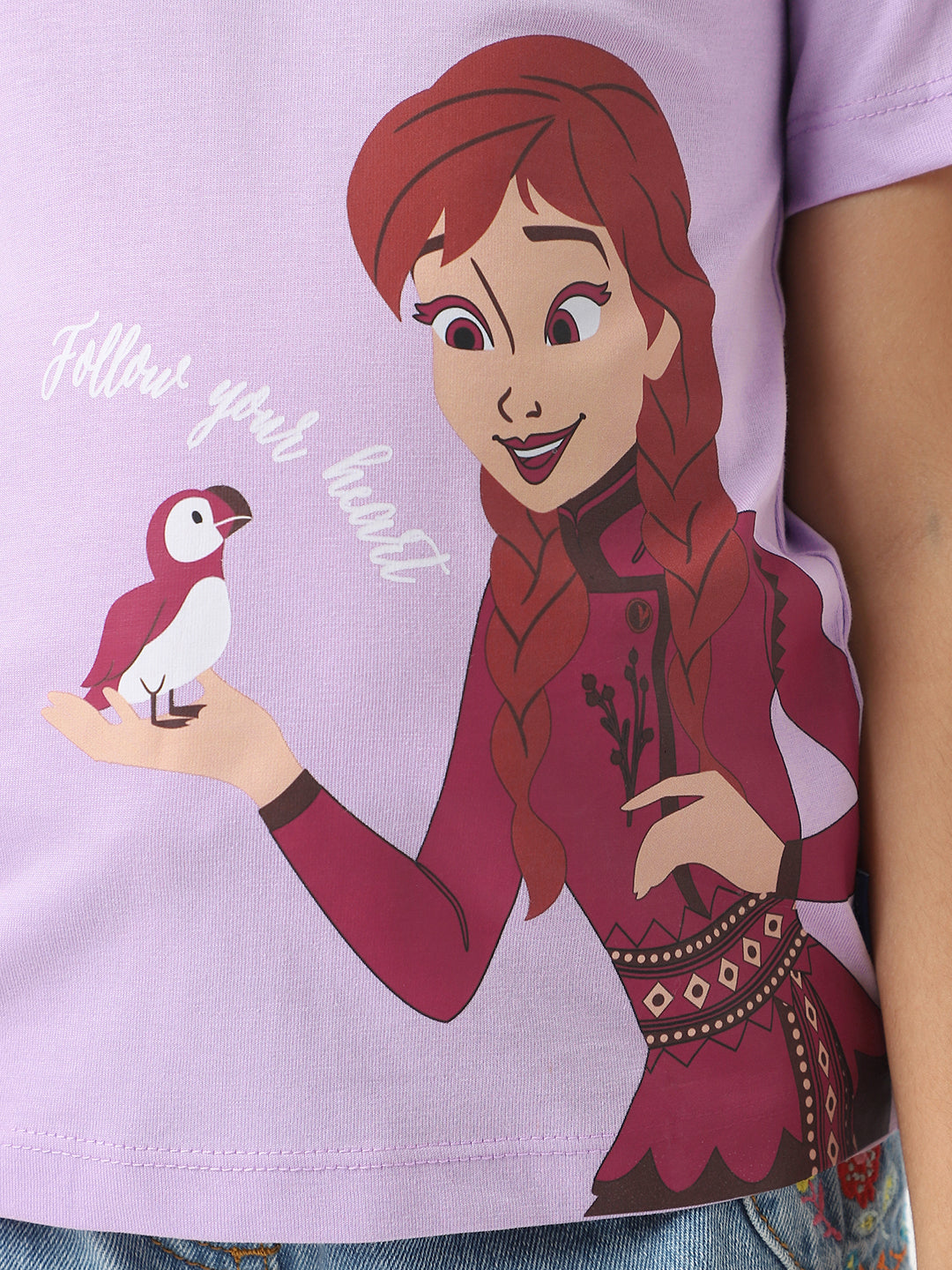 Nautinati Disney Anna Girls Frozen Print T-shirt Cotton T-shirt for