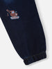 Nautinati Boys' Cotton Denim Vehicle Embroidered Jogger Jeans