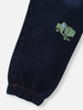 Nautinati Boys' Cotton Denim Vehicle Embroidered Jogger Jeans