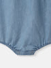 Nautinati Girls' Denim Cotton Rainbow Embroidered Bodysuit