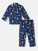 Nautinati Boys' All Over Printed Chest Pocket Shirt and Pyjama Set