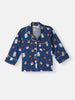Nautinati Boys' All Over Printed Chest Pocket Shirt and Pyjama Set