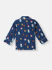Nautinati Boys' All Over Printed Chest Pocket Shirt and Pyjama Set