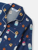 Nautinati Boys' All Over Printed Chest Pocket Shirt and Pyjama Set