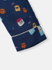 Nautinati Boys' All Over Printed Chest Pocket Shirt and Pyjama Set