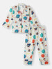 Nautinati Boys' Planet Print Chest Pocket Shirt and Pyjama Set