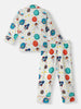 Nautinati Boys' Planet Print Chest Pocket Shirt and Pyjama Set