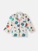Nautinati Boys' Planet Print Chest Pocket Shirt and Pyjama Set