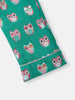 Nautinati Boys' Owl Print Chest Pocket Shirt and Pyjama Set