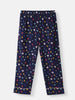 Nautinati Boys' Star Print Collar Neck Shirt and Matching Pants Nightsuit