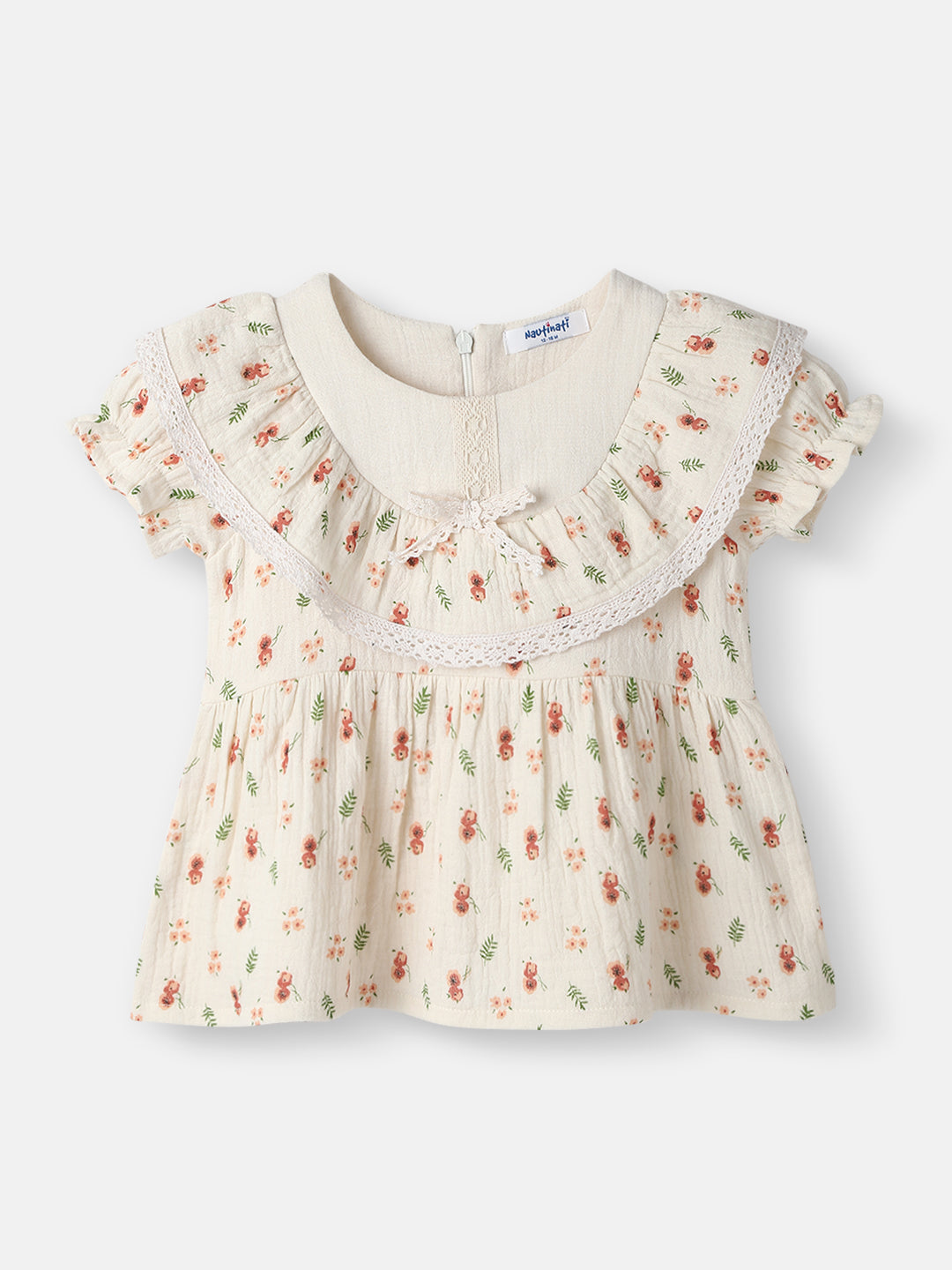 Nautinati Girls’ Floral Cotton Lace Dress