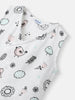 Nautinati Boys' Cotton Bird Printed V-neck Sleeveless Jhabla