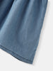 Nautinati Girls’ Blue Denim Floral Embroidery Dress