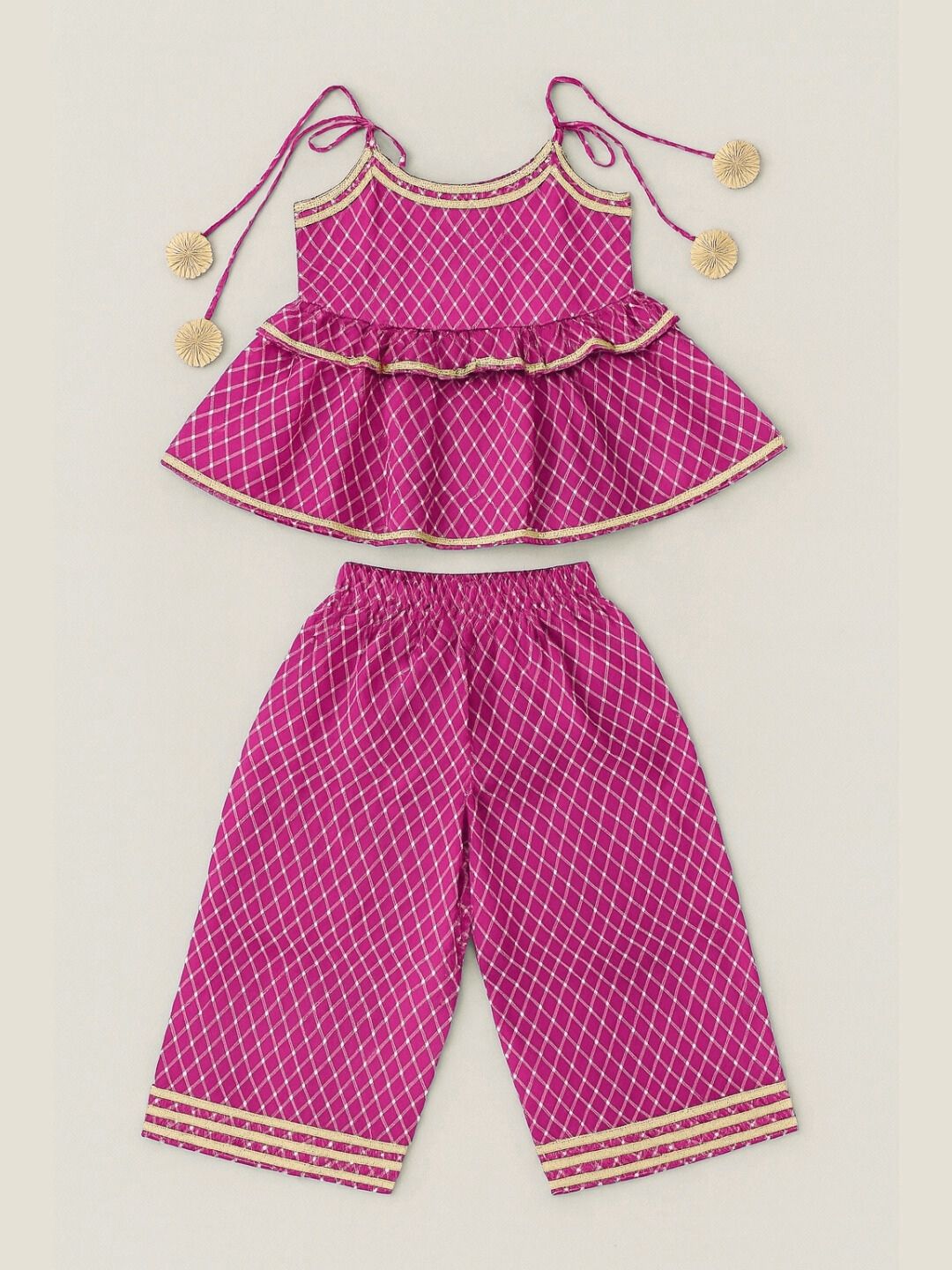 Nautinati Girls' Cotton Ethnic Festive Set | Age 2-10 Years