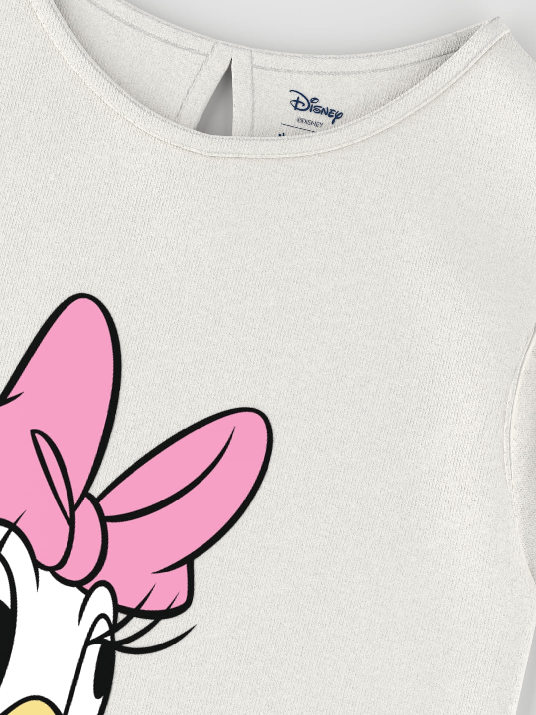 Nautinati Pack of 2 White Minnie Mouse and Daisy Print T-shirts for Girls
