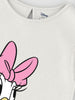Nautinati Pack of 2 White Minnie Mouse and Daisy Print T-shirts for Girls