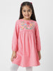 FLORAL EMBROIDERD FULL SLEEVED  DRESS