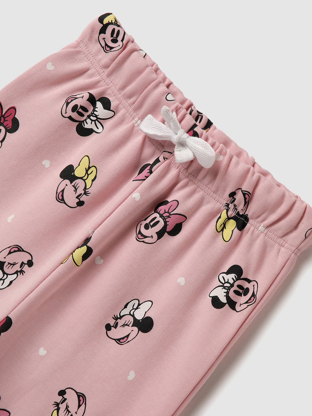 Nautinati Infant Girls’ Cotton Minnie Mouse Printed Top and Pants Set